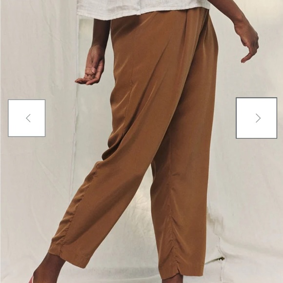 Elizabeth Suzann Any Trouser in silk crepe, rust color - Picture 2 of 7